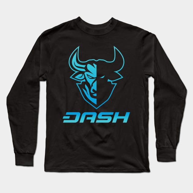 Dash  Crypto Cryptocurrency Dash  coin token Long Sleeve T-Shirt by JayD World